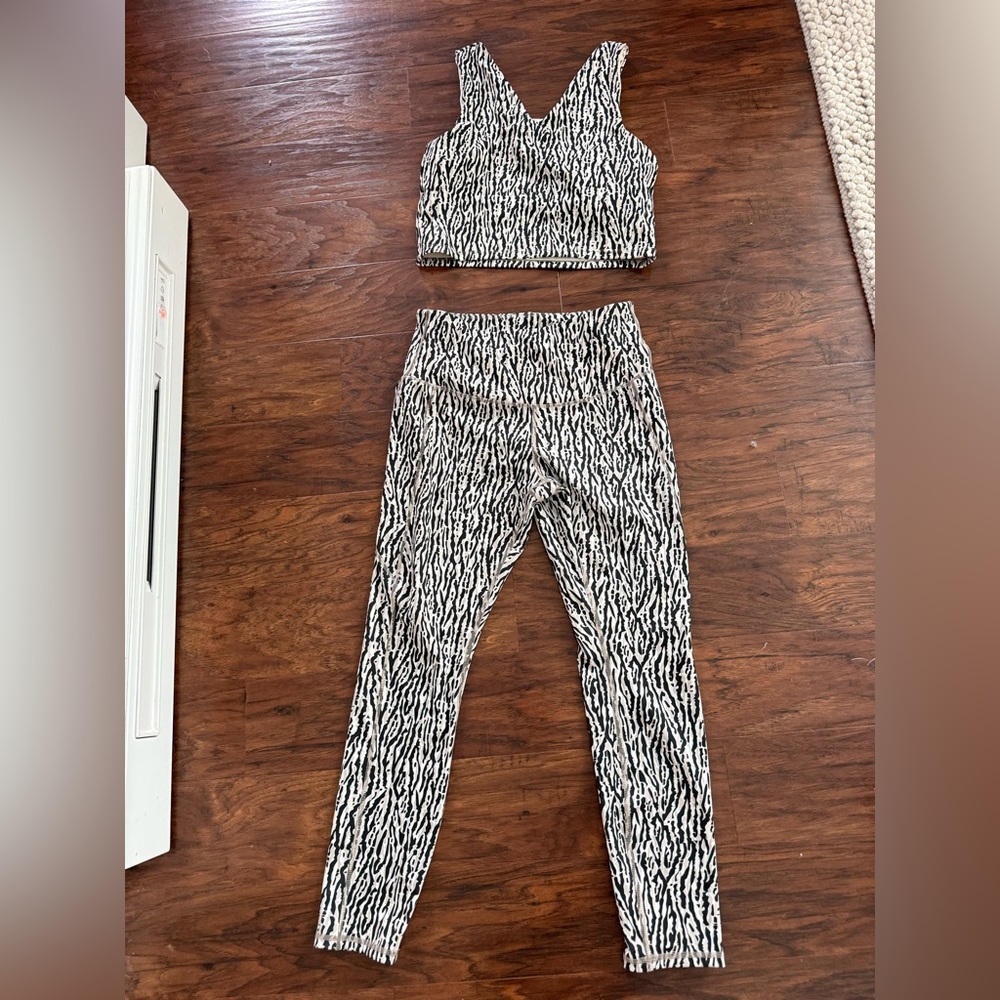Zebra Print Women's Two Piece Set. Long.